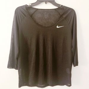 Women's sheer Nike Dri Fit running shirt